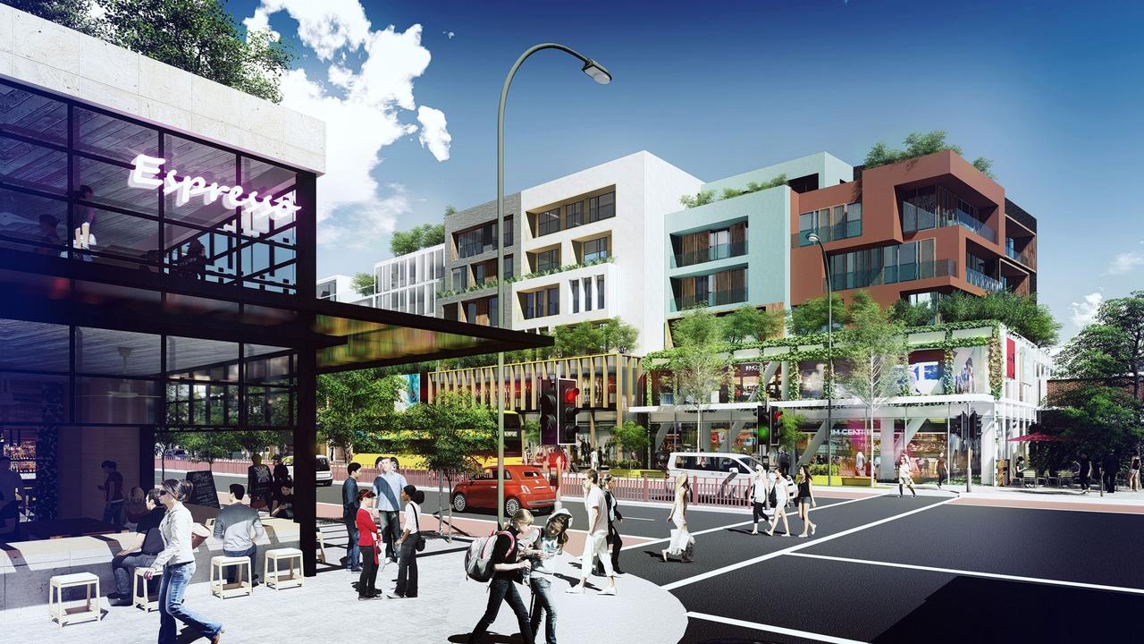 An artist's impression of what Brookvale town centre would look like under Northern Beaches Council's proposed Brookvale Structure Plan. Picture: Northern Beaches Council