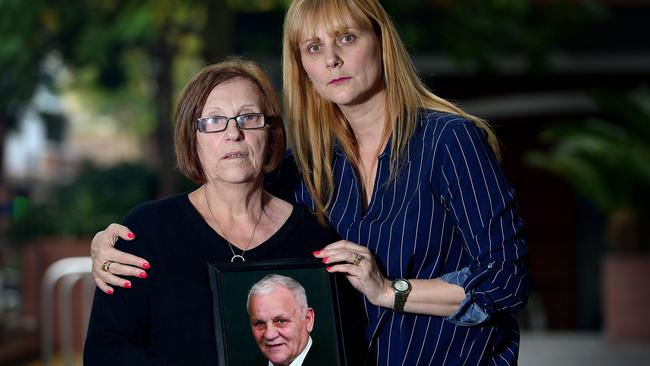 Rina Serpo and daughter Alma Krecu with a photo Ermanno (Eddie) Serpo, who was a resident at the Oakden mental health facility. Picture: Bianca De Marchi