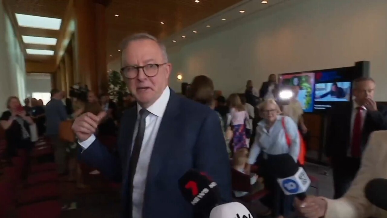 Albanese lashes out at media after question about Labor MPs breaking ranks on AUKUS