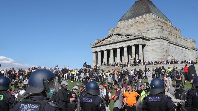 Fear of the vaccine among construction workers has been made worse by the infamous CFMEU culture of conspiracy-mongering. Picture: David Crosling