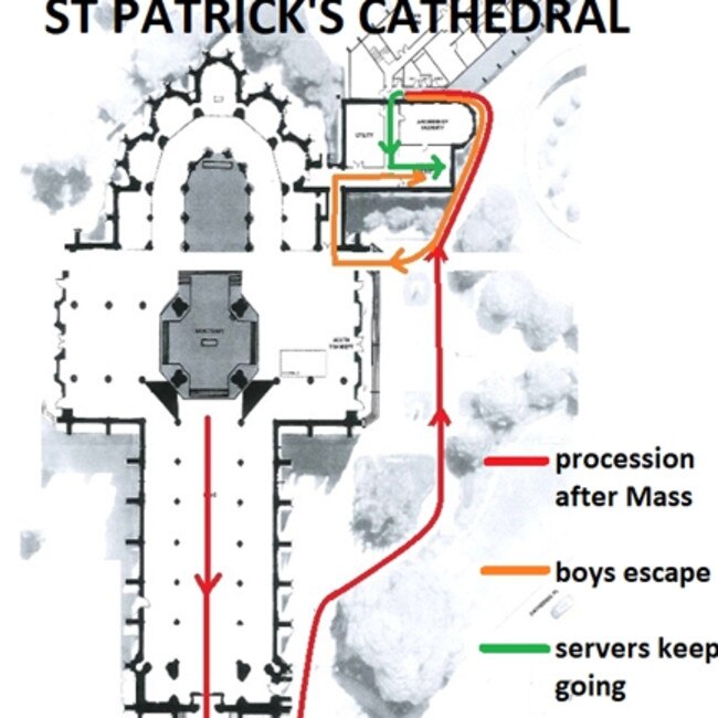 A map of St Patrick’s Cathedral.