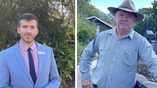 Deputy mayor Paul Truscott and councillor Denis Chapman.