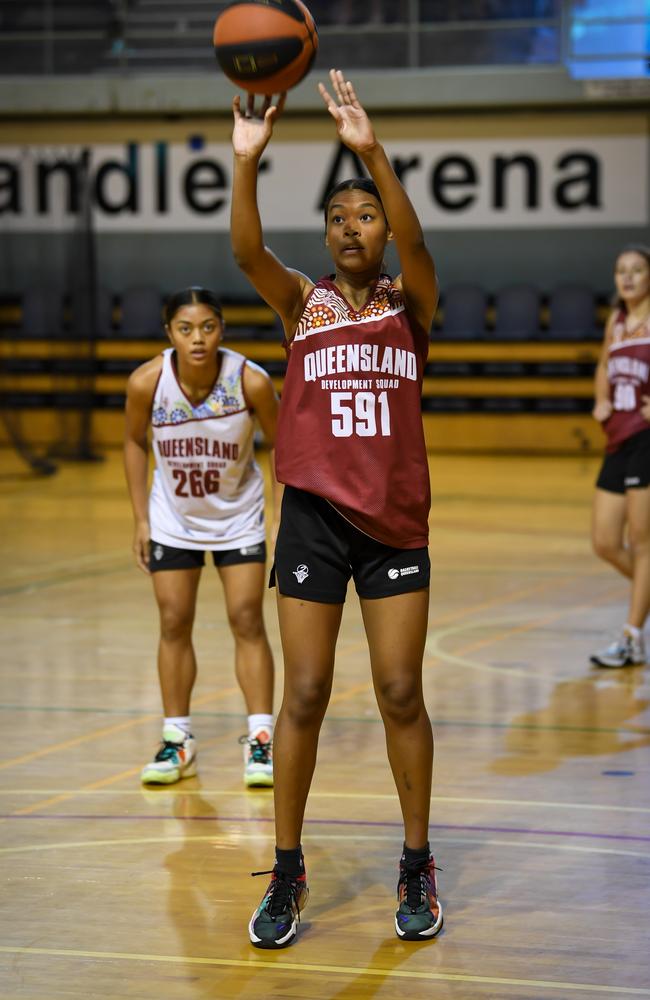 Taryn Bond in action. Picture: Basketball Queensland.