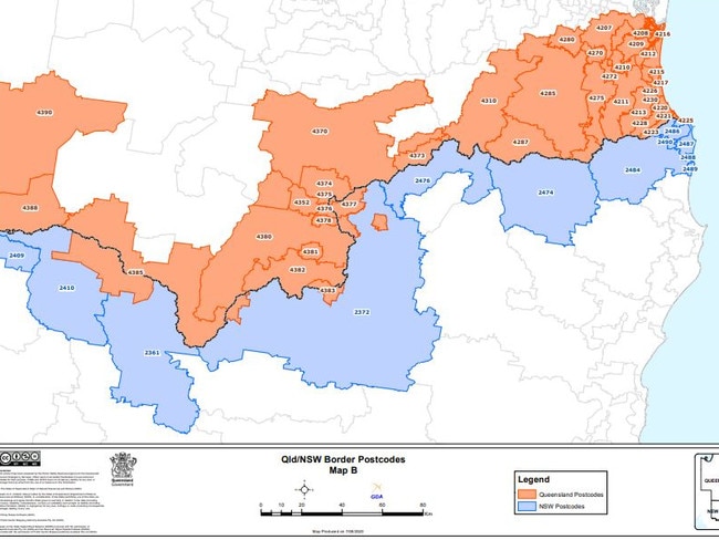 Queensland NSW eastern cross-border community zone.