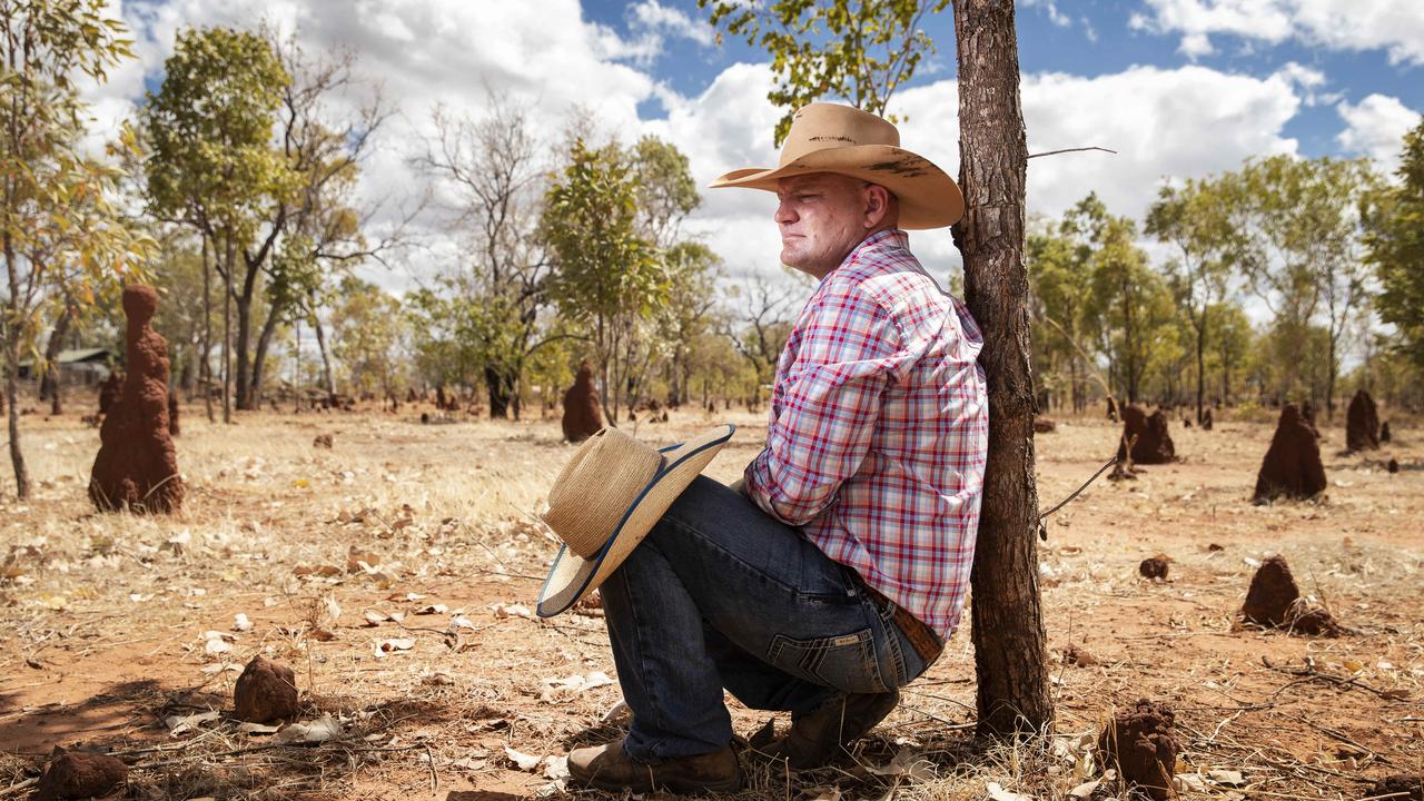 Tick Everett at home on the family property outside Katherine in the Northern Territory. Picture: Lachie Millard