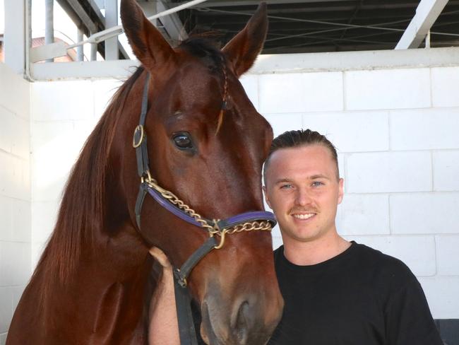 Jake Turpin player for the Melbourne Storm, with his horse Mattgregor - Photo Supplied Copyright Unknown