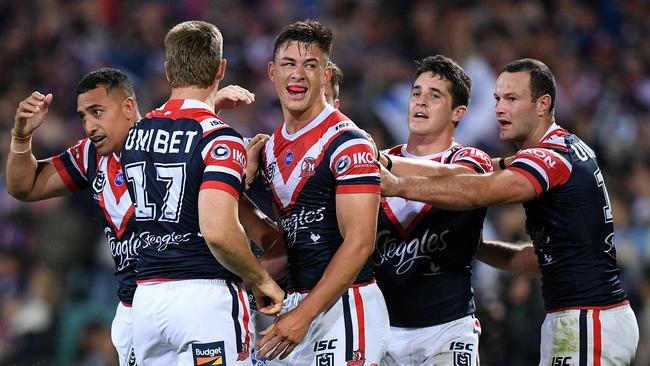 Joseph Manu beat out teammate Latrell Mitchell as best centre. Picture: Dan Himbrechts