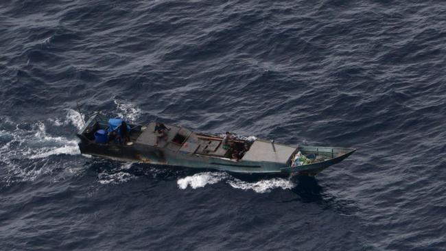 The first illegal fishers intercepted under Operation Lunar in December.