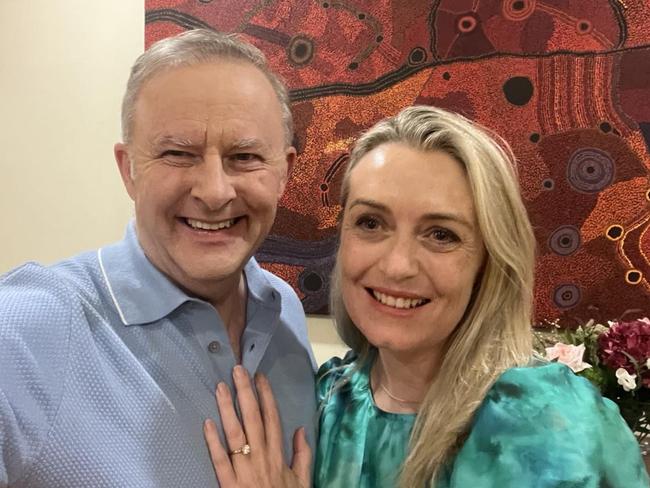 Anthony Albanese proposed to his partner Jodie Haydon on Valentine’s Day. ️