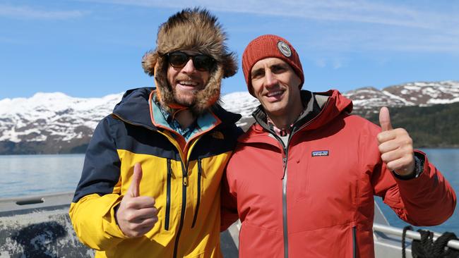 Hamish Blake and Andy Lee on one of their amazing adventures. Picture: Supplied