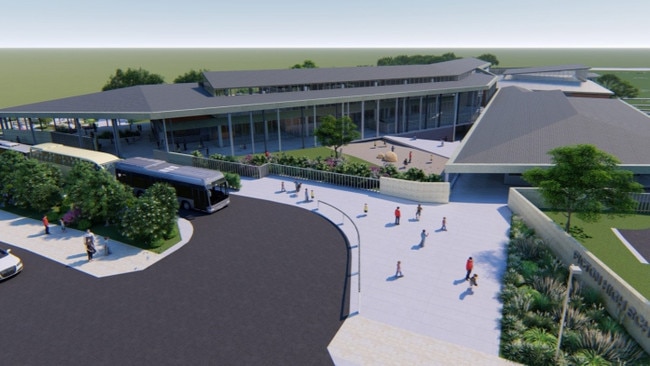 An artist’s impression of what the school was supposed to be like after the redevelopment.