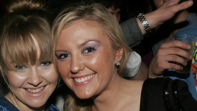 Dana Vickers and Ash Radecki were among the party goers at The Bay in July 2010. Picture: Tanya Fry