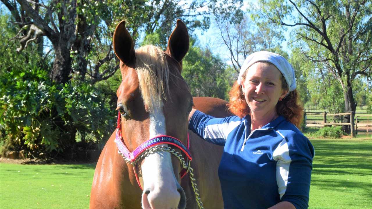 NATIONAL SHOW STOPPER: Tenelle ter Rahe with Cookie, her two-year-old paint colt. Picture: Kate McCormack