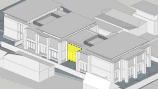 A model giving an idea of the size of the proposed development