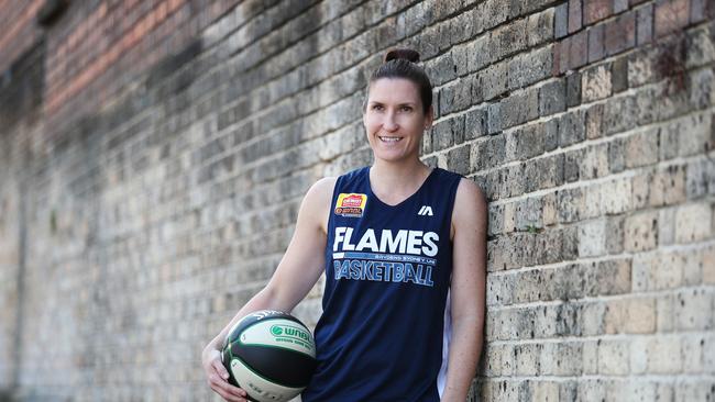 Sydney Uni Flames captain Opals legend Belinda Snell is on the sidelines with a calf injury. Picture: Brett Costello