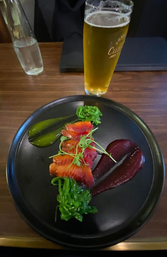 Beetroot cured Salmon at TLV in Tekapo. Picture: Jack Evans