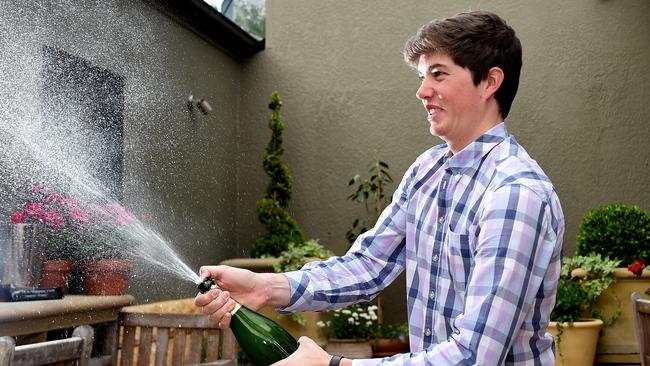 Cremorne resident Tom Warrell has just taken out the Vin de Champagne amateur award and can now call himself the country's youngest bubbly expert. His prize is to spend two weeks travelling around the Champagne region in France. tom is pictured at Buena Vista Hotel in Mosman. Photo by Annika Enderborg