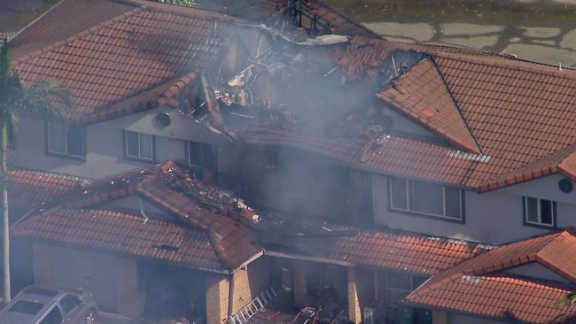 An eight-year-old girl has died following a house fire at Thorneside in Queensland. Picture: Nine News