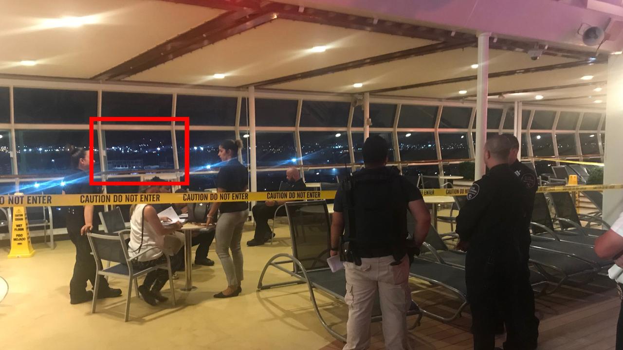 Police attend to scene on the cruise ship after the incident on Sunday 7 July 2019. Picture: Attorney Michael Winkleman