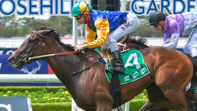 Jockey Blaike McDougall can go to the top of the National Jockeys Premiership with a couple of winners at Albury on Tuesday. Photo: Rafal Kontrym/AAP Image