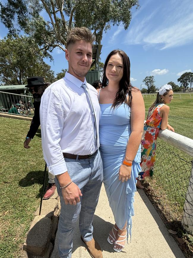 Racegoers at the Torbanlea Picnic Races.