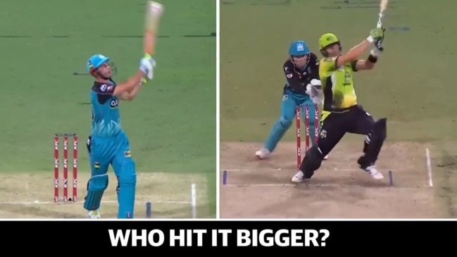 Who's hit the biggest six in the Big Bash: Watto or Lynn?