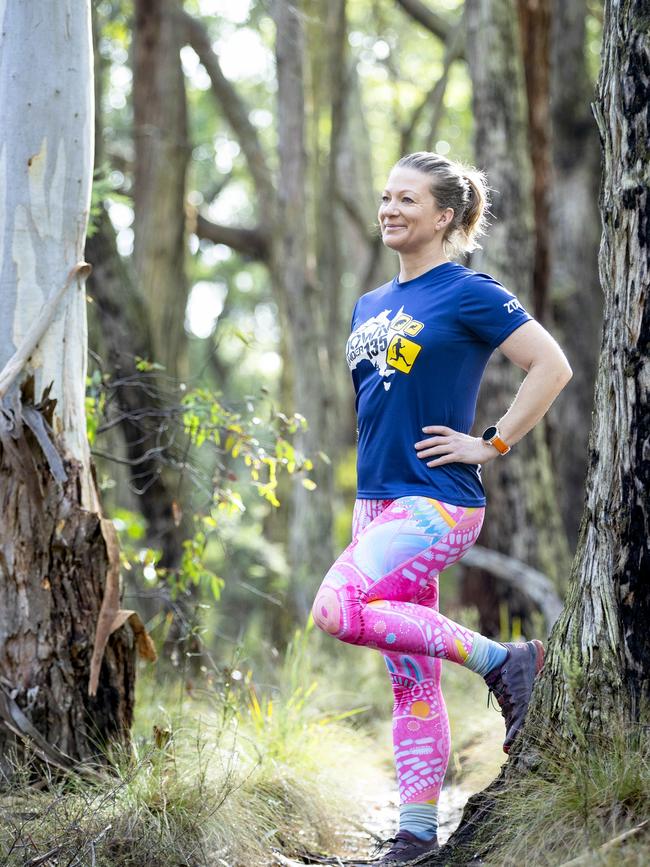 Kate MacMunn on a trail near her home in Woodend. Picture: Zoe Phillips