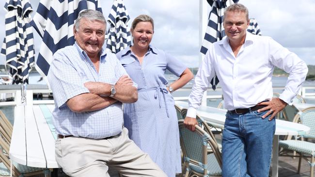 Billionaire Publican Arthur Laundy with his daughter Danielle and husband Shane Richardson at Watsons Bay Hotel. Picture: Jane Dempster/The Australian