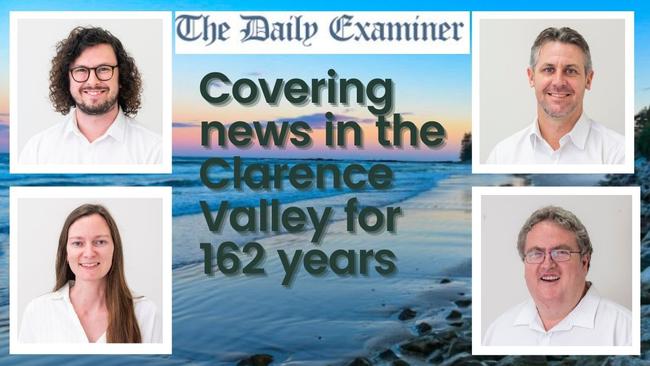 The Daily Examiner team is made up of (clockwise from top left) deputy editor Jarrard Potter, editor Bill North, chief photographer Adam Hourigan and digital producer Jenna Thompson.