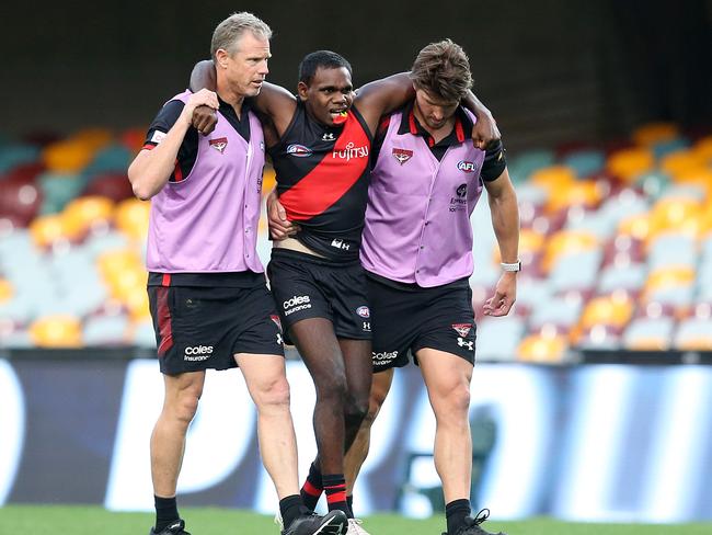 Mosquito had not played for the Bombers since rupturing his ACL late in the 2020 season. (Photo by Jono Searle/AFL Photos/via Getty Images)