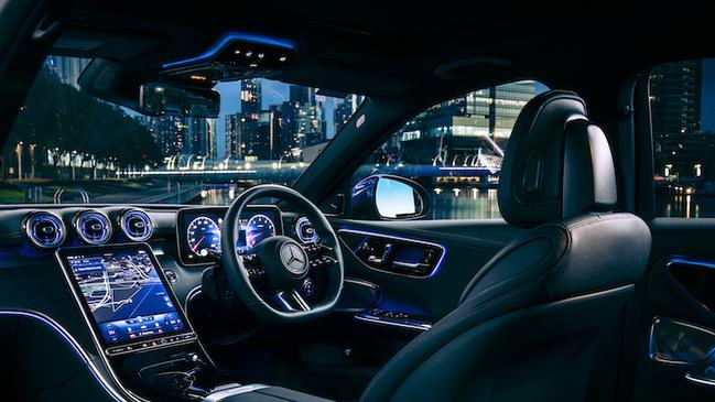 After dark the C-Class interior lights up like a rolling nightclub