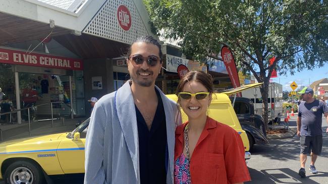 Rohan Brettell and Laura Brown from Sydney at the Elvis Festival.