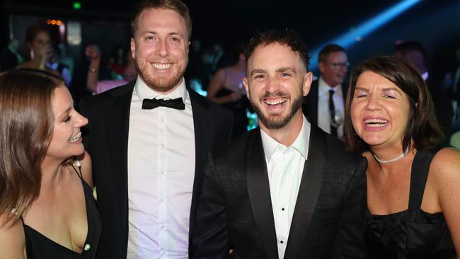 Kara Mia Praolini, Clinton Lemkau, Sam Lannen and Sharon Lincoln at the Gold Coast Business Excellence Awards 2024 Gala for Gold Coast at Large. Picture, Portia Large.