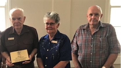 Volunteers coordinators Ken and Jan Hutson with former coordinator Stan Mason. Photo/TMR