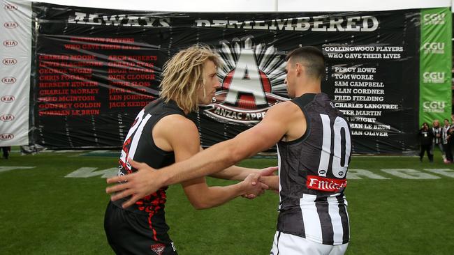 Collingwood and Essendon will finish Round 5 on Wednesday. Picture: Michael Klein