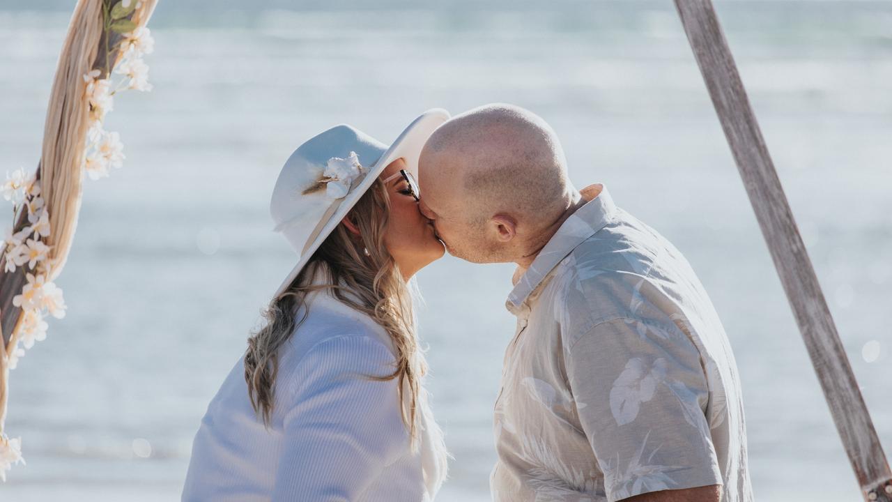 Jessica Schuller and Mathew Siddall got their dream beachside wedding without breaking the budget. Picture: Dan Glasgow Collective