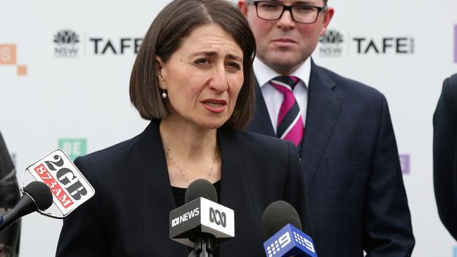 Premier, Gladys Berejiklian made the announcement today. Picture: Jonathan Ng