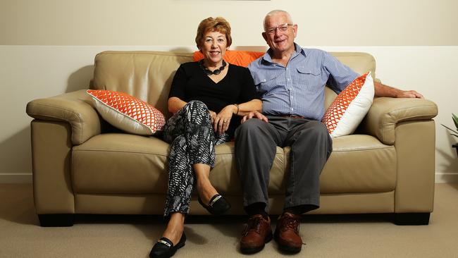 Part Pensioner Couple, Ken and Jan Howell. Pic Brett Costello