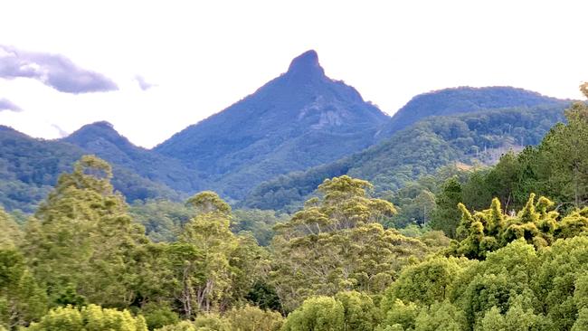 A view of Wollumbin National Park (aka Mount Warning).