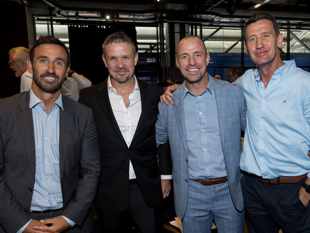 Andrew Johns with brothers Matt Nable, Adam Nable and Aaron Nable.