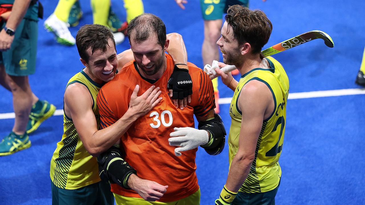 The Kookaburras are going for gold on Thursday night against Belgium. (Photo by Lintao Zhang/Getty Images)