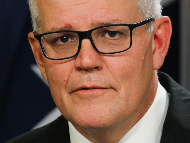 SYDNEY, AUSTRALIA - Newswire Photos- August 17, 2022: Former PM Scott Morrison addresses the media during a press conference in Sydney. Picture: Gaye Gerard / NCA Newswire