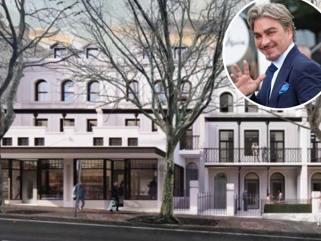 An artist's impression of a "shop top" housing development, spearheaded by a company owned by former Kings Club nightclub mogul John Ibrahim (inset).