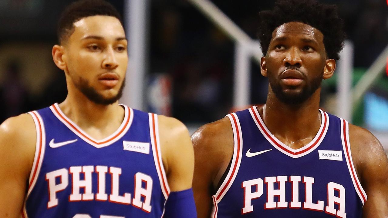 Ben Simmons and Joel Embiid are under pressure to work together. Tim Bradbury/Getty Images/AFP