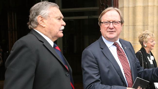 Ron Barassi &amp; Kevin Sheedy. Picture: Wayne Ludbey