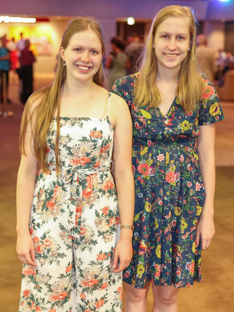 Eden and Caitlin Annesley at the Queensland Symphony Orchestra’s first Maestro Concert of 2021, Arabian Nights - Music of Love and Intrigue, at QPAC’s Concert Hall. Picture: Peter Wallis