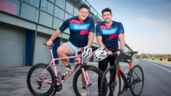 Brendan Fevola is tackling an 18km bike ride as part of the United Energy Around the Bay. Picture: Andrew Craig