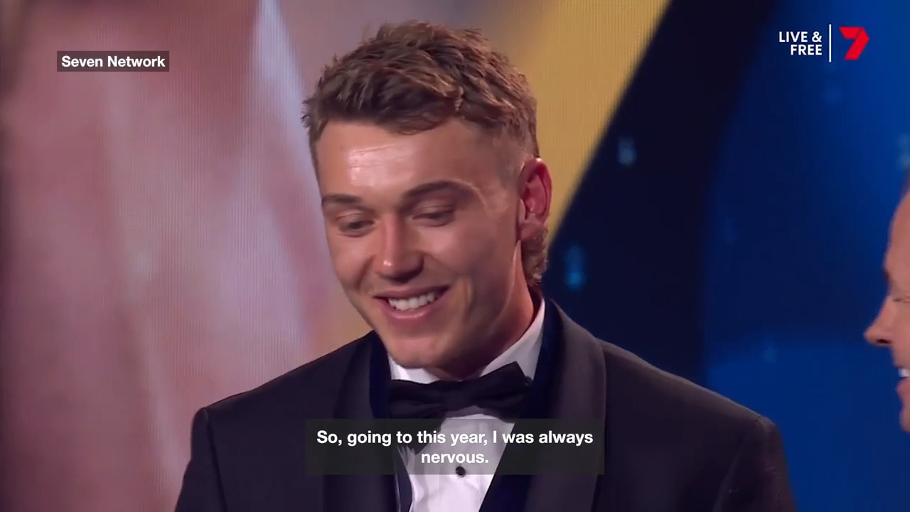 Ch 7 host's X-rated joke to Brownlow winner