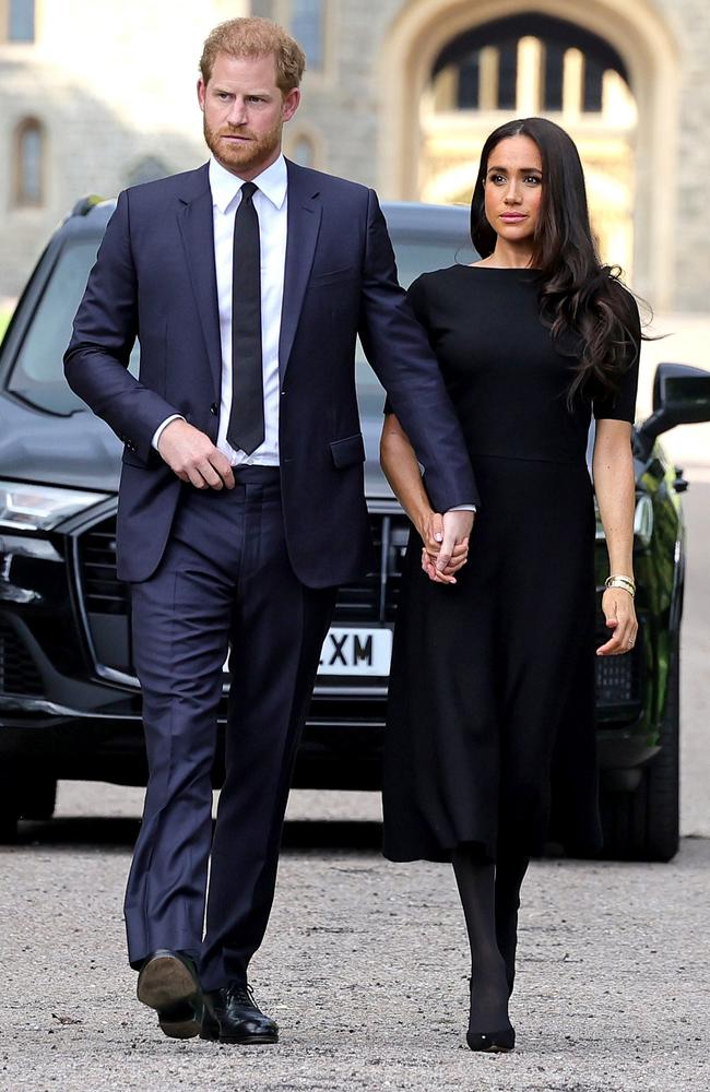 Prince Harry and Meghan Markle look set to play a minuscule role in the coronation if they go at all. Picture: Chris Jackson/Getty Images