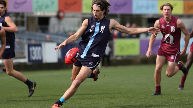 Archie Perkins kicks brings plenty of X-Factor. Picture: Jonathan DiMaggio/AFL Photos